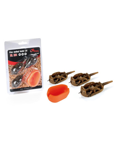 ZFISH Filfishing Filex Method Feeder Set + Formulario 20gr,30gr y 40gr