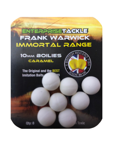 Enterprise Tackle Inmortal Range Boilie Blanco Sabor Caramelo 10mm