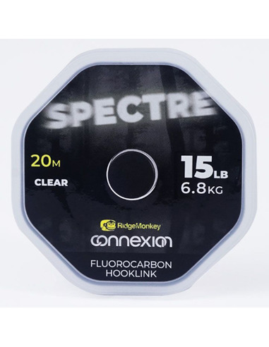 RidgeMonkey Connexion Spectre Fluorocarbon Hooklink 15lb/6,8kg 20m