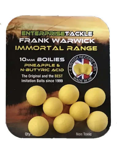 Enterprise Tackle The Inmortal Range Boilie Amarillo Sabor Piña/Ácido Butirico 10mm