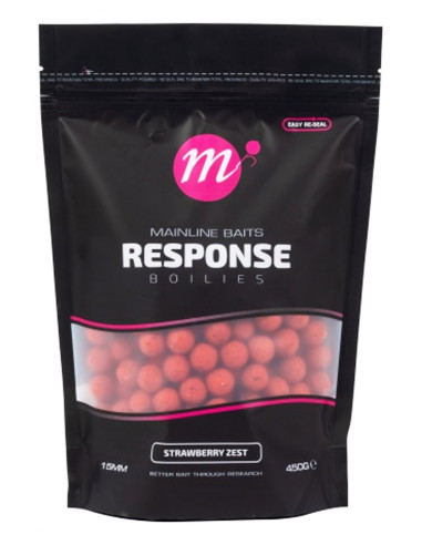 Mainline Response Boilies Strawberry Zest 15mm 450g