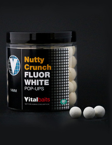 Vitalbaits Nutty Crunch Pop Up Fluor White14mm