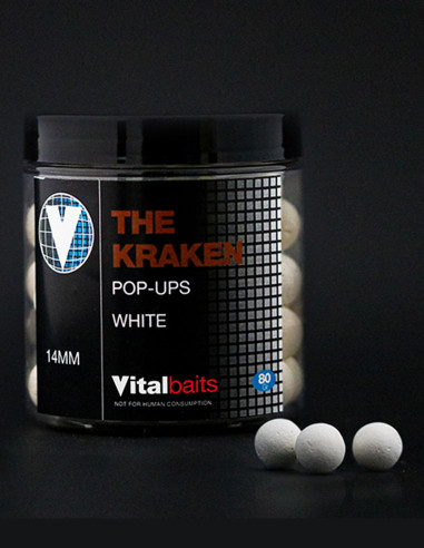 Vitalbaits Pop Up The Kraken Fluor White 14mm