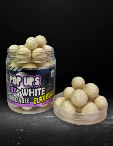 Pro Elite Baits Pop Ups Customizable Flavours Fluor White 14/20mm