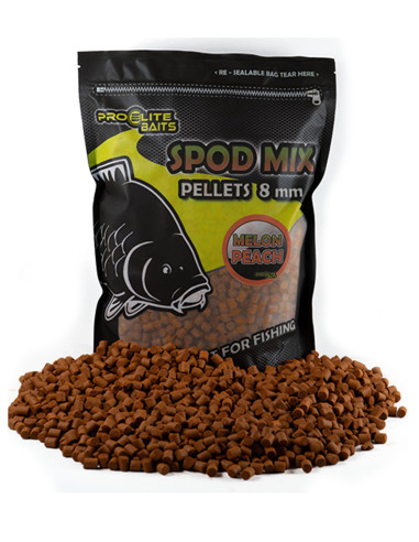 Pro Elite Baits Spod Mix Pellets Melon & Peach 8mm 1,8kg