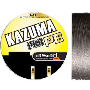 El Asari Trenzado Kazuma Pro PE 0.35mm 29.55kg  es una línea trenzada de alto rendimiento, desarrollada para pescadores que buscan resistencia.