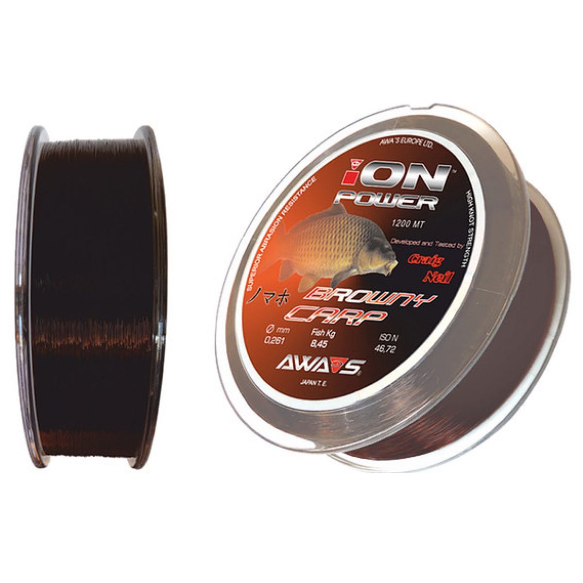 Awa Shima Ion Power Browny Carp 0,37mm 24,30kg 1200m - Imagen 2