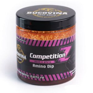 El Bucovina Baits Amino Dip Competition Z Squid & Ciruela es un potenciador líquido concentrado diseñado para aumentar al máximo el poder de atracción