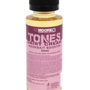 CC Moore Dairy Cream Tones Hookbaits Booster es un potenciador altamente concentrado, diseñado para mejorar la atracción de tus Dairy Cream Tones
