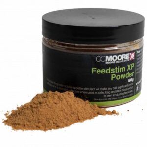 CC Moore Feedstim XP Powder Este producto es un polvo granulado, de color marrón óxido, que añade un sabor salado y sabroso muy atractivo a tus cebos.
