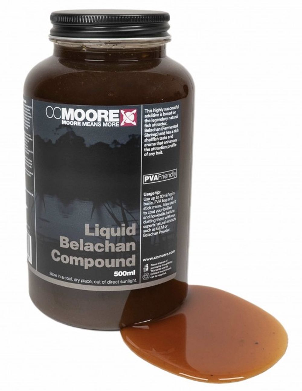 El CC Moore Liquid Belachan Compound es uno de los aditivos naturales más eficaces jamás creados para atraer grandes carpas y peces de fondo.