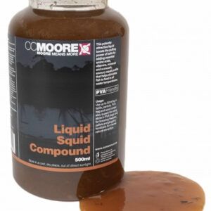El CC Moore Liquid Squid Compound es un aditivo líquido de alto rendimiento diseñado para potenciar la atracción de los cebos de carpa.