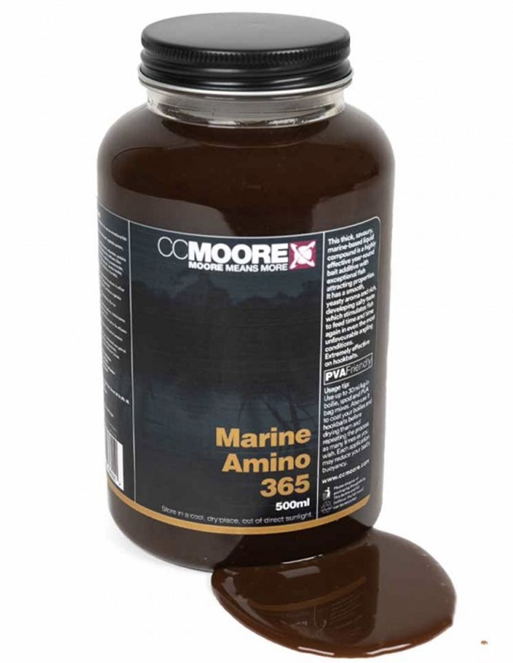 El CC Moore Marine Amino 365 es un alimento líquido de última generación formulado para potenciar la atracción de cualquier tipo de cebo.