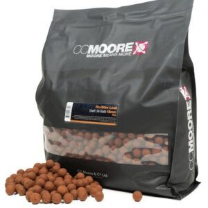 CC Moore Pro-Stim Liver Boilies 24mm Su perfil único de salchicha de ajo ahumado con un toque especiado de hígado los convierte en un imán irresistible