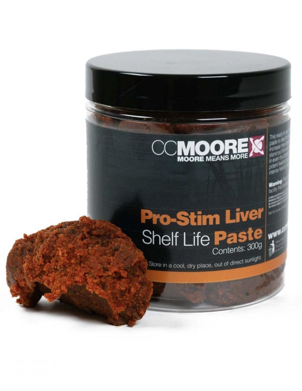 CC Moore Pro-Stim Liver Shelf Life Paste es una pasta de boilies altamente atractiva, lista para usar y elaborada con la mezcla base Pro-Stim Liver