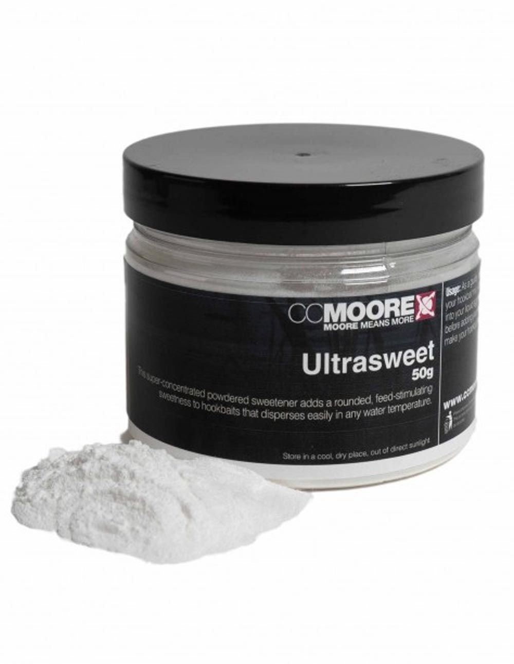 El CC Moore Ultrasweet Este edulcorante ultradulce en polvo ha sido diseñado para ser el aditivo perfecto para tus cebos de anzuelo.