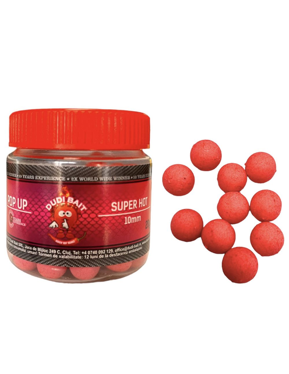 El Dudi Baits Super Hot Pop Up 14mm es un cebo súper flotante, diseñado para atraer de manera inmediata incluso a las carpas más recelosas.