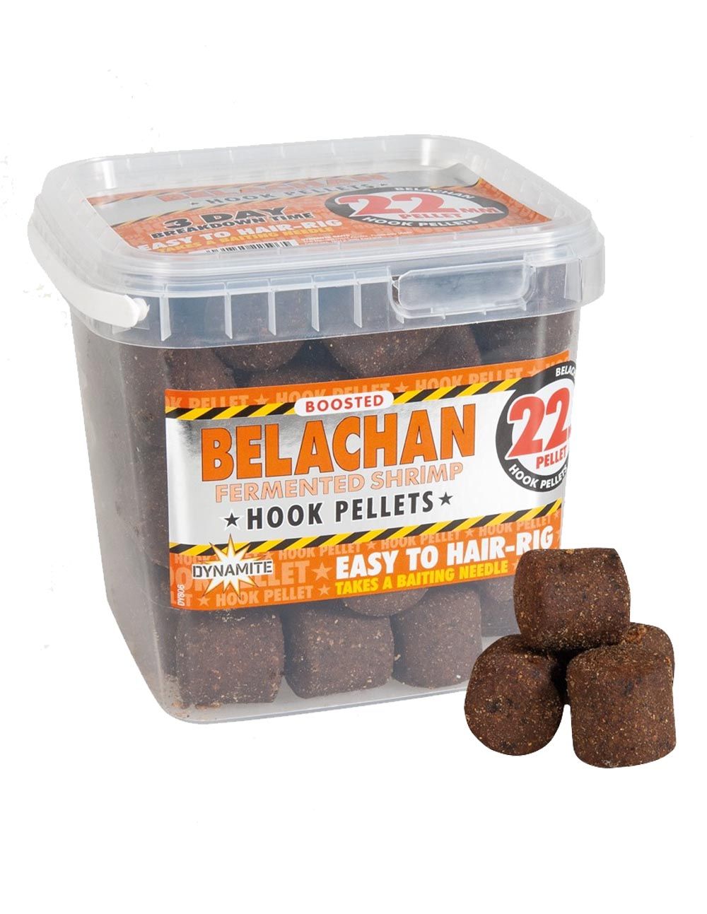 Los Dynamite Baits Belachan Carp & Catfish Hook Pellets 22mm son cebos de anzuelo de alta durabilidad y atracción prolongada.