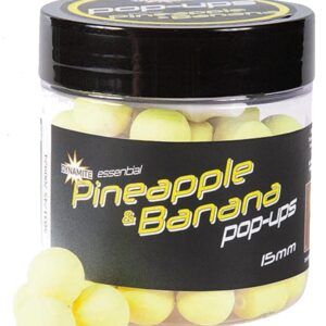 Dynamite Baits Fluro Pop Up Pineapple & Banana 15mm Haz que tu anzuelo hable más alto que el resto: visibilidad, aroma y flotación duradera en un solo cebo.