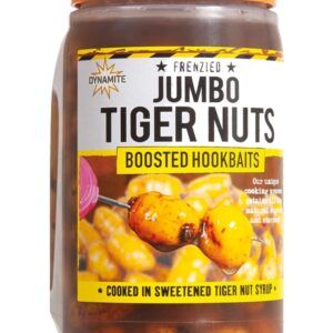 Las Dynamite Baits Frenzied Tiger Nuts Jumbo son chufas de gran tamaño sin conservantes, diseñadas especialmente para pescadores que buscan carpas grandes