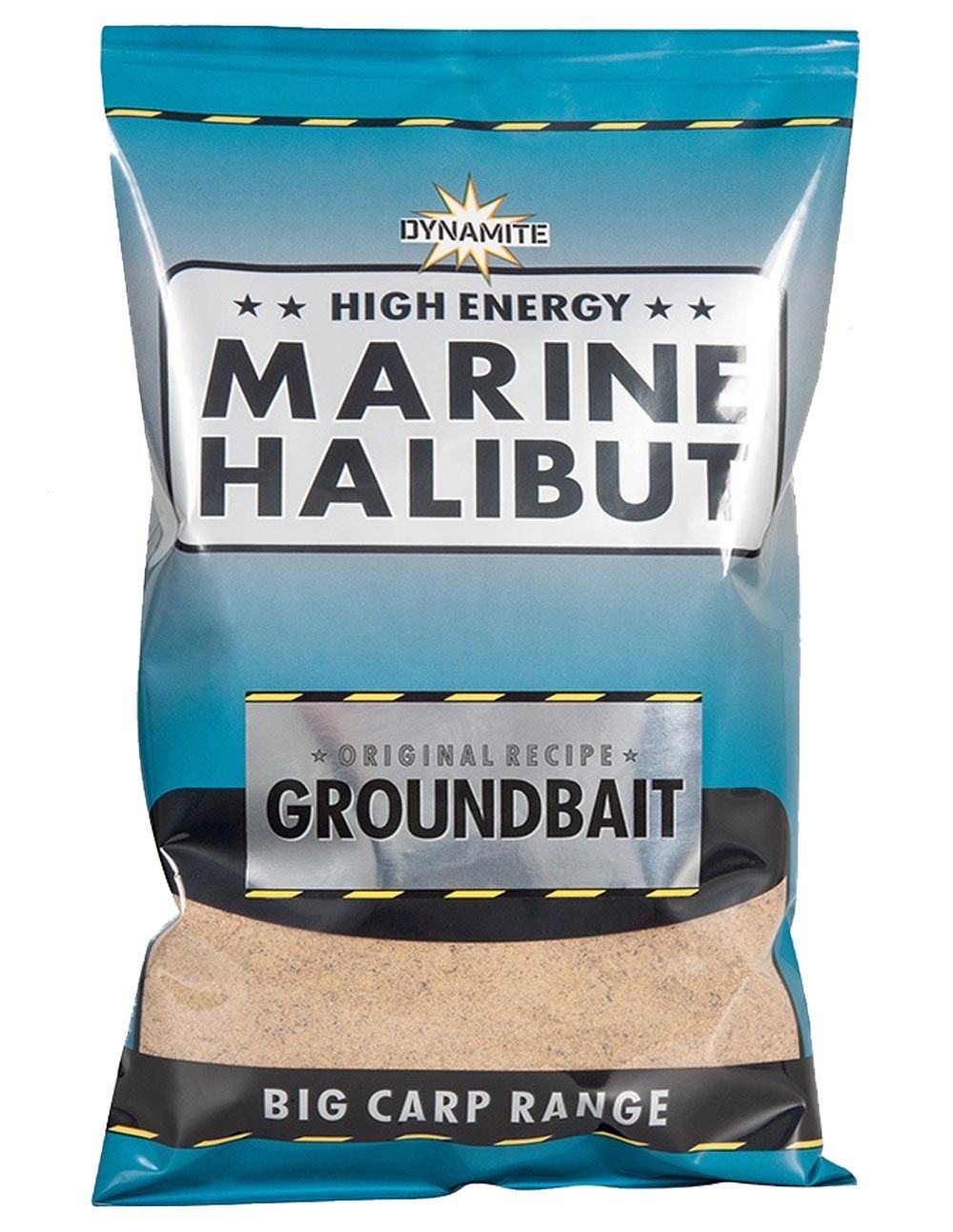 Dynamite Baits Groundbait Marine Halibut es un cebo molido de alto valor energético que destaca por su potencia, consistencia y adaptabilidad.