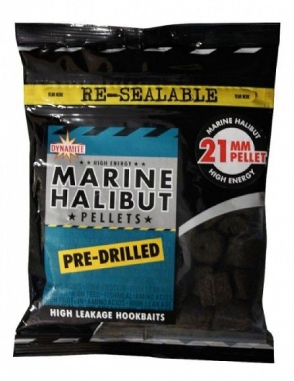 Dynamite Baits Marine Hallibut Pellet ampliamente reconocidos por su altísimo contenido en aceite de pescado, harinas marinas y proteínas solubles.