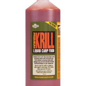 Dynamite Baits Premium Krill Liqud Carp Food El resultado es un aditivo con un alto contenido de aminoácidos y aceites naturales que estimulan el apetito.