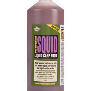 Dynamite Baits Premium Squid Liqud Carp Food es un producto con un 30% de proteína y un alto nivel de aminoácidos esenciales.