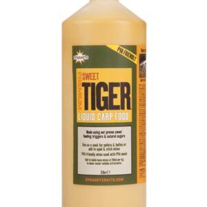 Dynamite Baits Premium Sweet Tiger Liquid Carp Food es un potente atrayente que combina un perfil nutricional de alto nivel con un aroma irresistible.