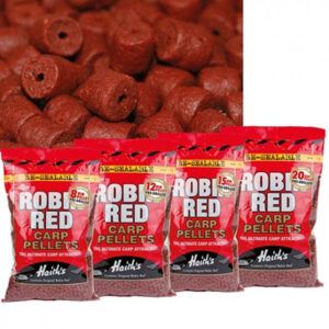Dynamite Baits Robin Red Carp Pellets 4mm también está disponible en una gama muy popular de pellets de alto contenido proteico.