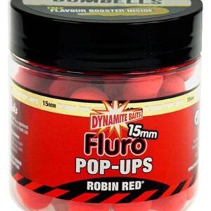 Dynamite Baits Robin Red Fluoro Pop Up & Dumbells 15mm son una herramienta infalible para destacar tu cebo en cualquier condición.