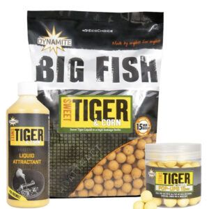 Los Dynamite Baits Sweet Tiger & Corn Hard Hookbaits 20mm combinan los mismos ingredientes de la gama de boilies a juego con una versión endurecida