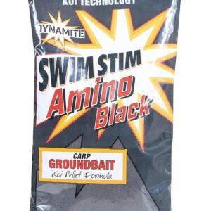 Dynamite Baits Swim Stim Groundbait Amino Black combina discreción visual, ingredientes premium y un perfil aromático altamente atractivo