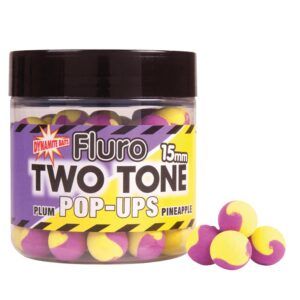Dynamite Baits Two Tone Fluro's Plum & Pineapple son una apuesta segura para destacar entre el resto del cebado, gracias a su combinación única.