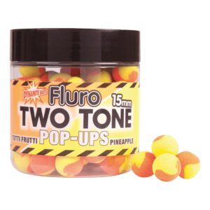 Dynamite Baits Two Tone Fluro's Tutti Frutti & Pineapple son una apuesta segura para destacar entre el resto del cebado, gracias a su combinación única.