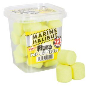 Dynamite Baits Yellow Marine Halibut Pop Up Fluro Pellets 22mm