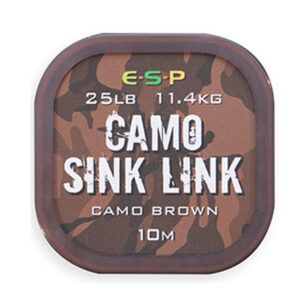 El ESP Camo Sink Link Camo Brown 25lb es un material trenzado de hundimiento rápido diseñado para ofrecer el máximo sigilo y eficacia.