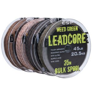 El ESP Leadcore Bulk Spool Silt Grey 45lb ideal para los pescadores que desean confeccionar sus propios líderes con un material de máxima calidad.
