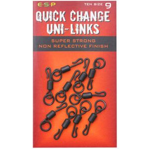 El ESP Quick Change Uni-Link Nº9 es un componente esencial para los pescadores que buscan montajes rápidos, precisos y de máxima eficacia.