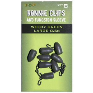 Los ESP Ronnie Clips and Tungsten Sleeve Camo Green 0.3g han sido diseñados para ofrecer máxima funcionalidad y eficiencia