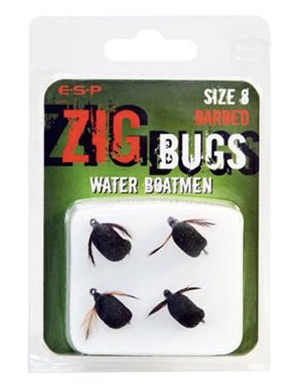 ESP Zig Bug Water Boatmen Barbed han sido diseñados para imitar de manera realista las eclosiones de insectos acuáticos que predominan durante la primavera.