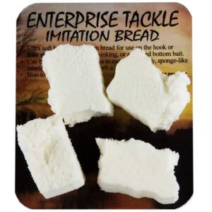 Enterprise Tackle Imitation Bread cebo artificial con textura realista de pan y núcleo de goma. Ideal para montajes flotantes o hundibles.