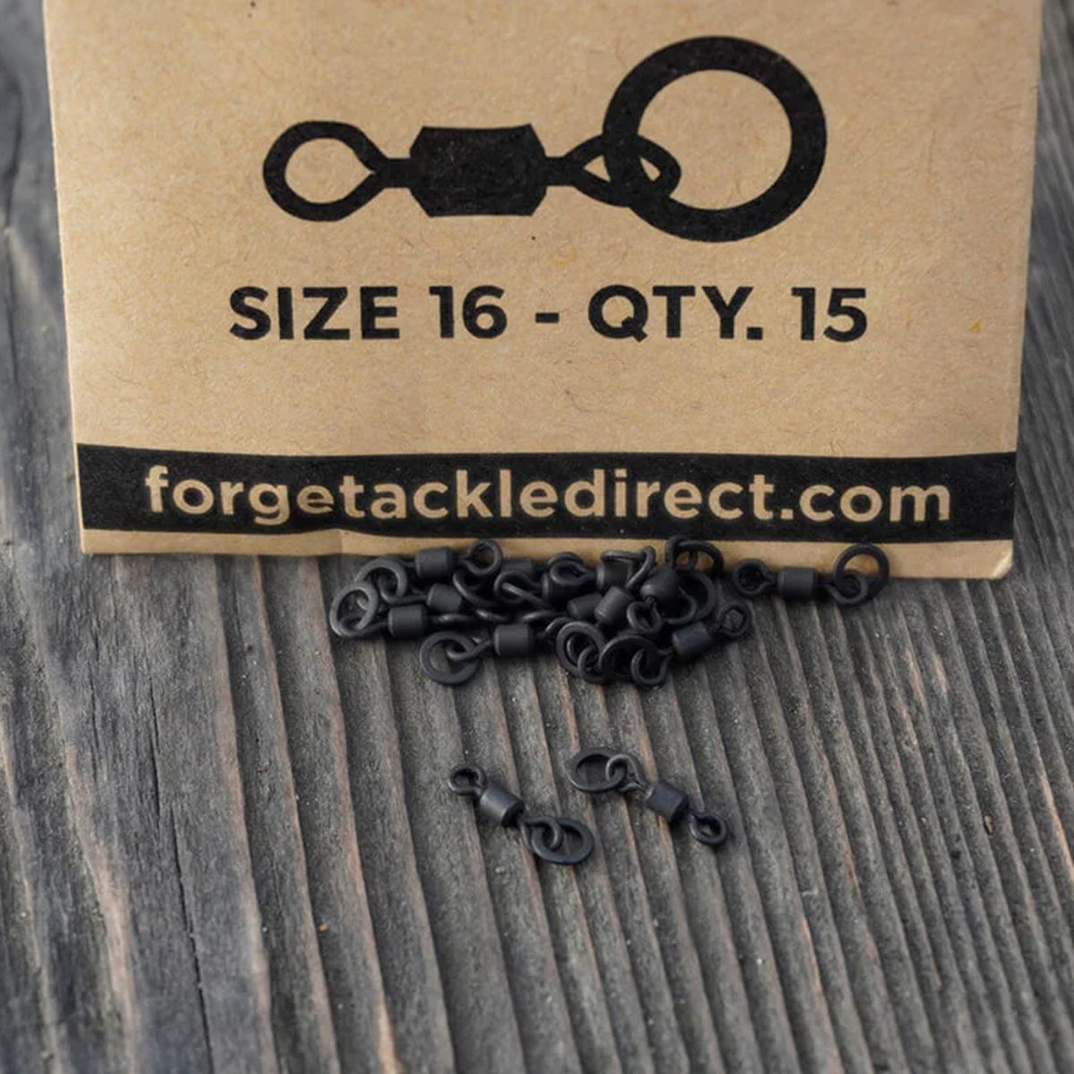 Forge Tackle Hookbait Ring Swivel Size 16-15 unidades - Imagen 2