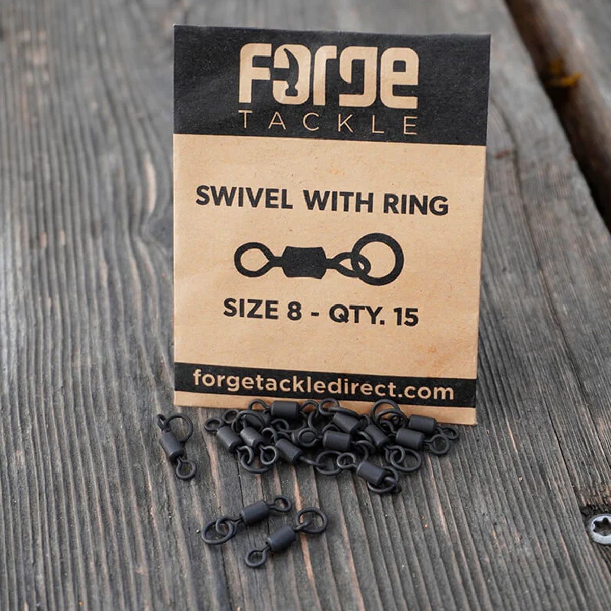 Forge Tackle Swivel With Ring Size 8-15 unidades - Imagen 2