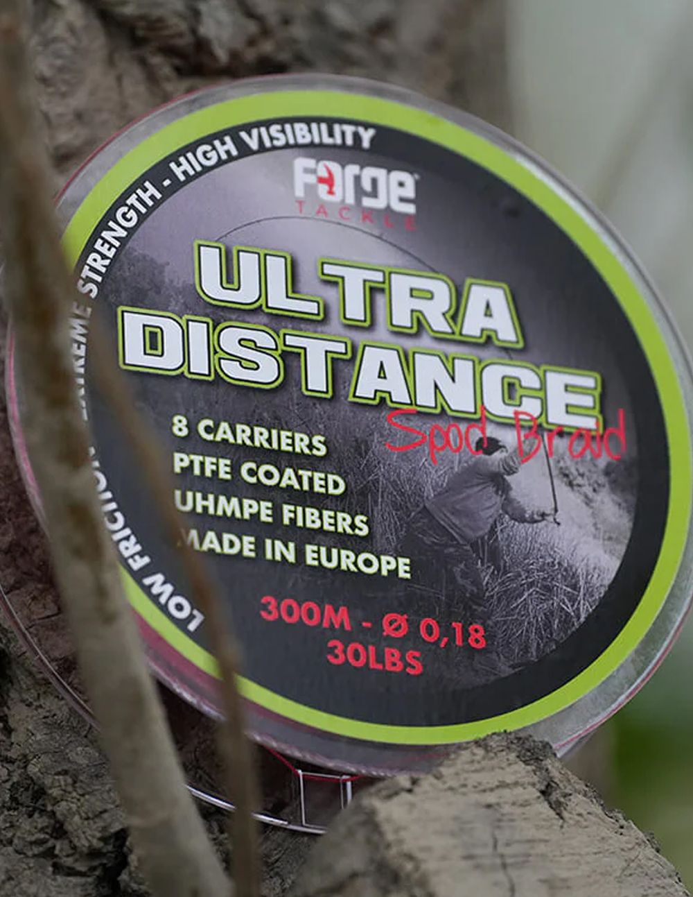 Forge Tackle Ultra Distance Spod Braid Fabricado en Alemania, este trenzado de alta gama es el resultado de una ingeniería de precisión.