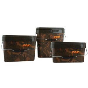 Fox Camo Square Carp Buckets 17 Ltr