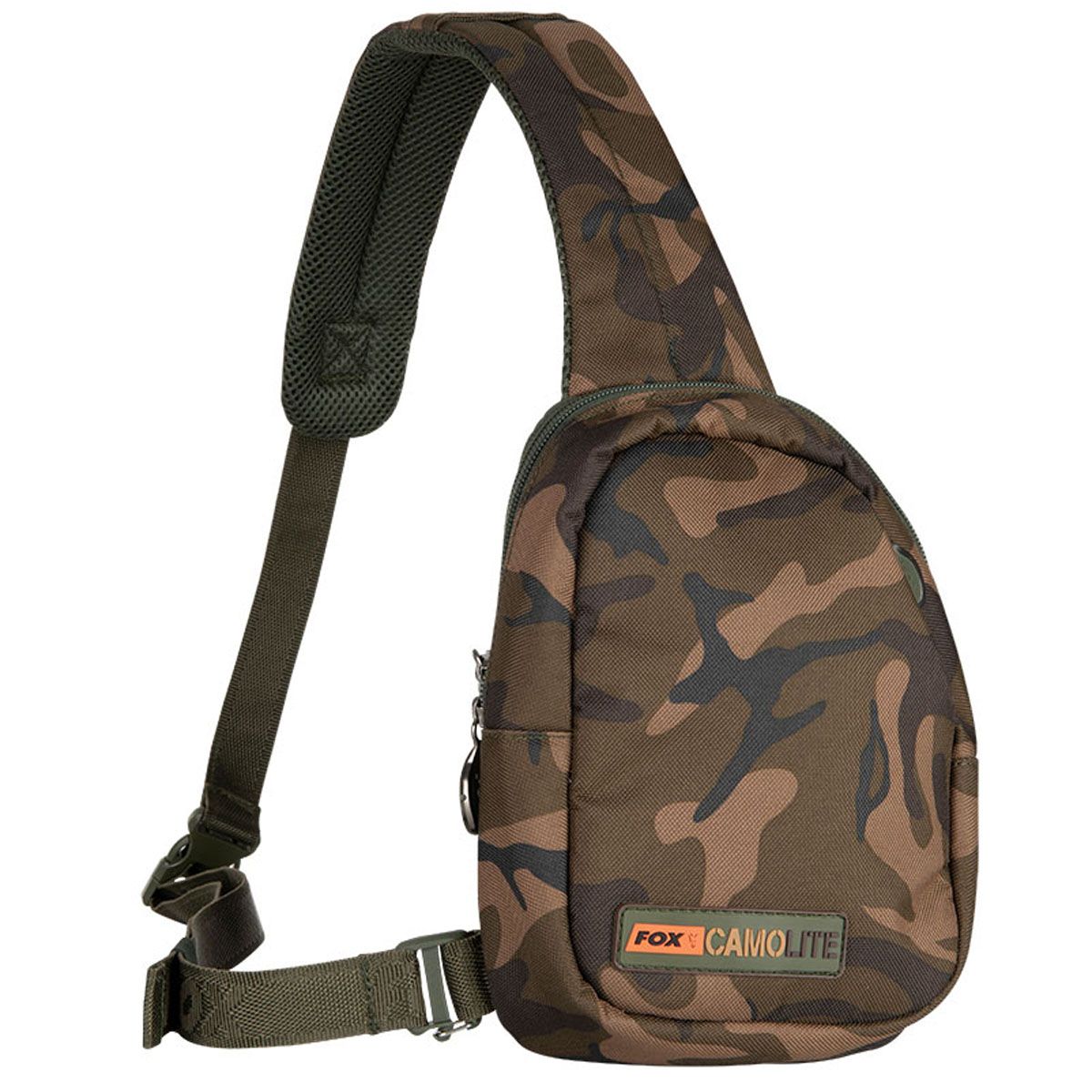 La Fox Camolite Bandolera es el accesorio perfecto para pescadores que buscan organización, funcionalidad y seguridad en cada salida de pesca.