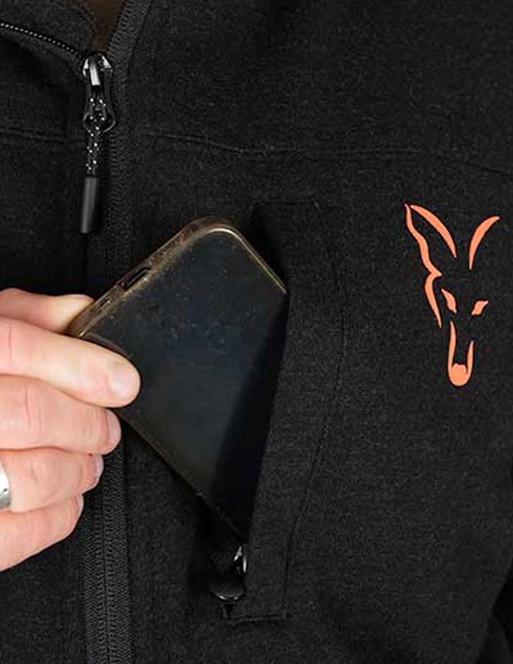 Fox Chaqueta Sherpa Negro y Naranja-2XL - Imagen 7