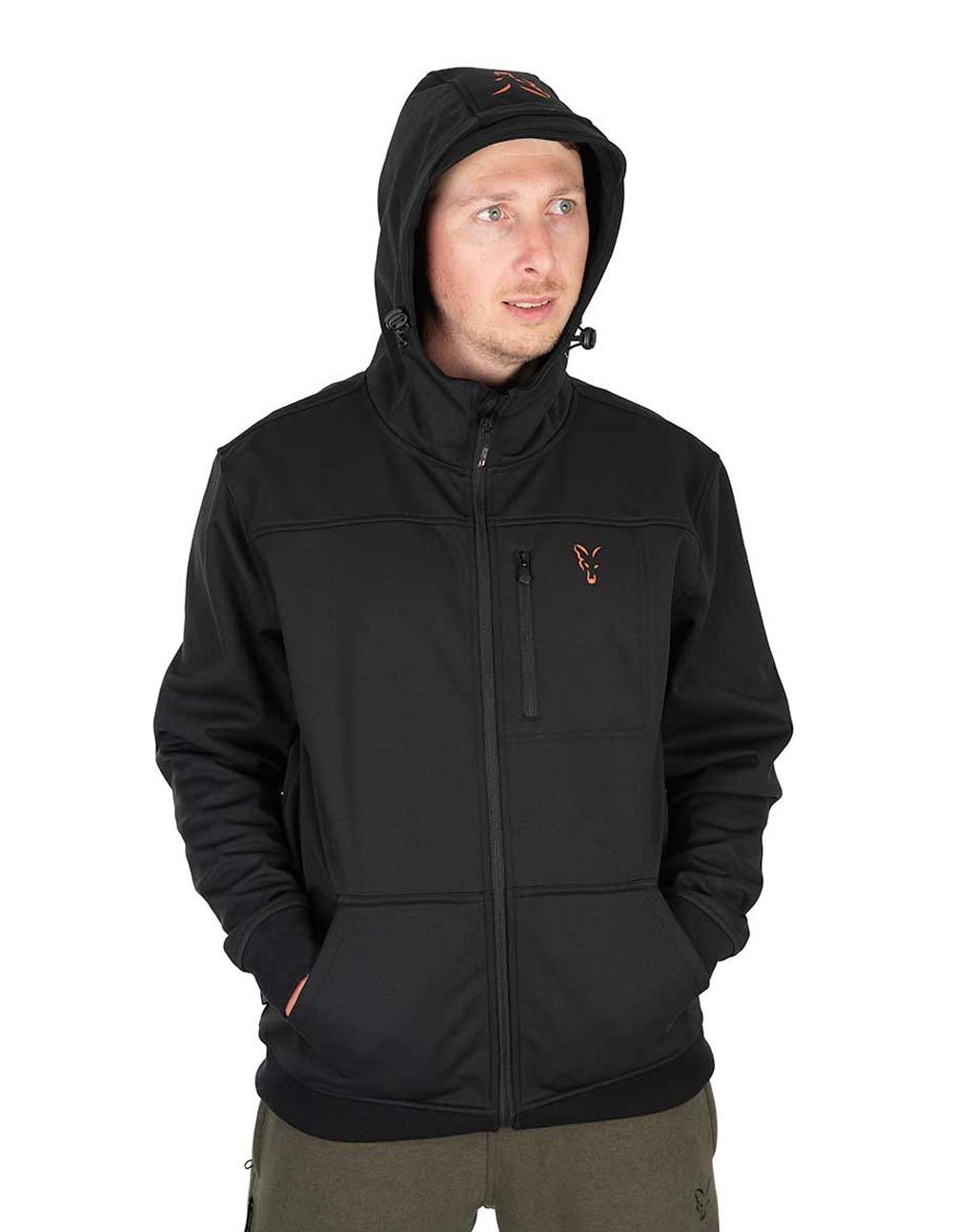 Fox Chaqueta Soft Shell Negro y Naranja-3XL - Imagen 2