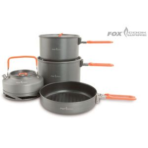 Fox Set de Cocina 4pc es perfecto para pescadores que disfrutan preparar auténticos banquetes junto al agua. revestimiento antiadherente mejorado